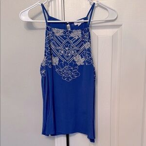 Blue Floral Women's Top